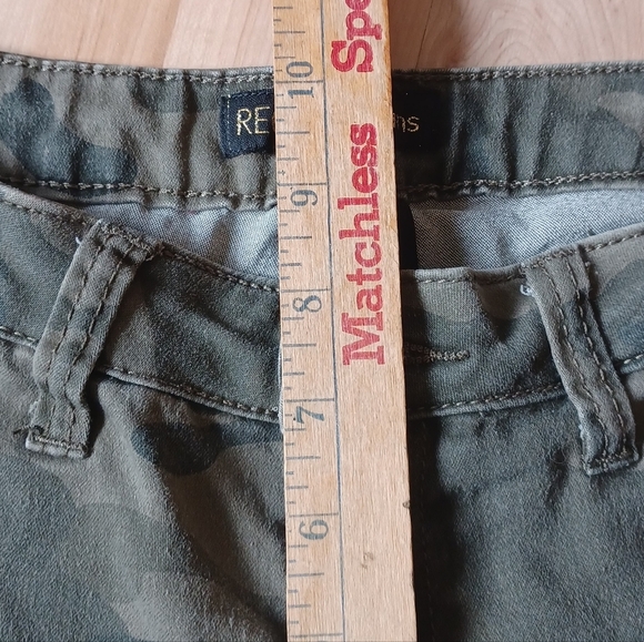Recruit Jeans Women’s Moto Camo Pants Size 6 Green Gray Slim Fit Combat Cargo - Picture 8 of 12
